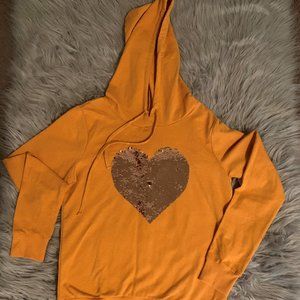 Girls Hoodie with Sequence Heart